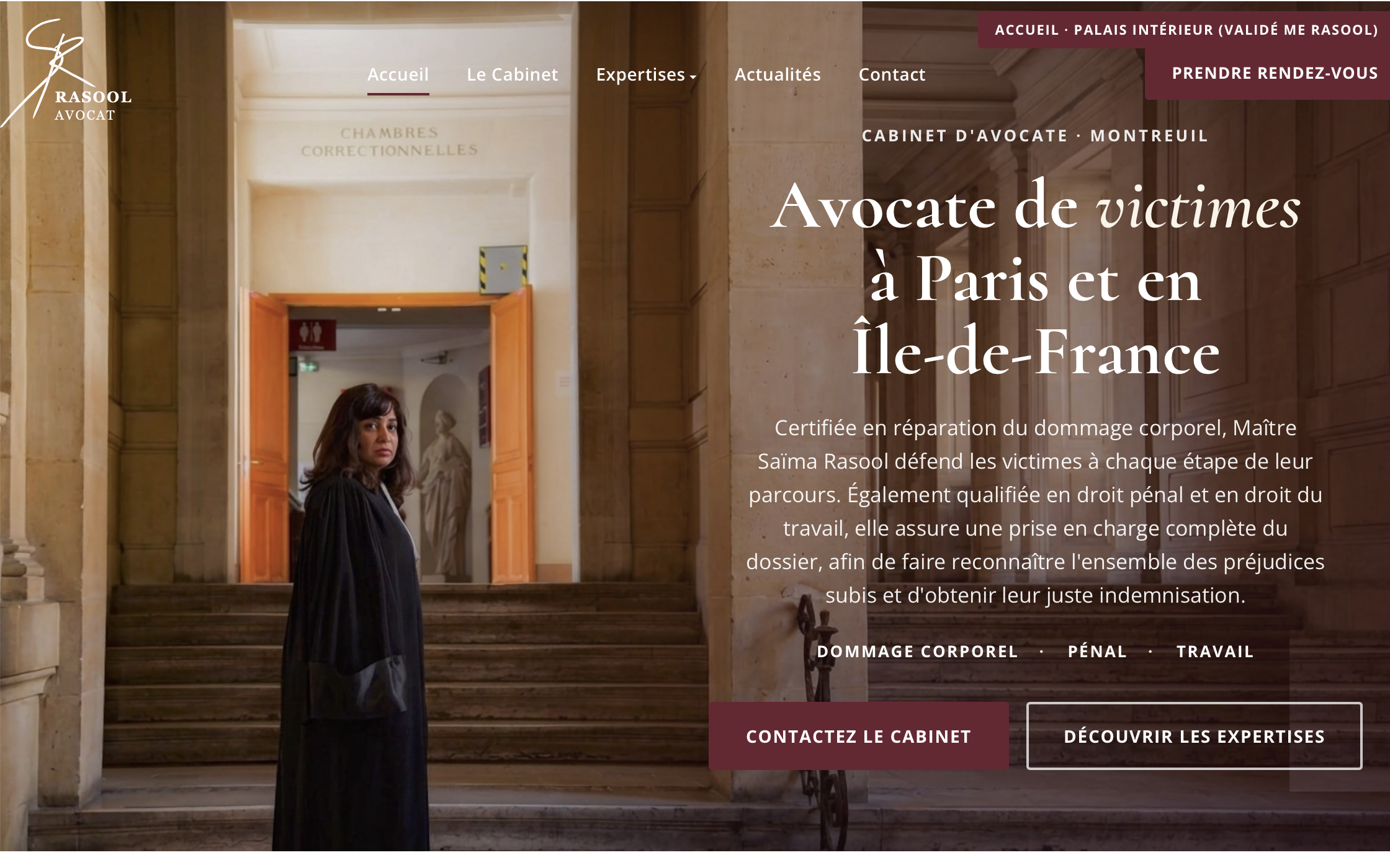 Site de Me Saïma Rasool conçu par KGN